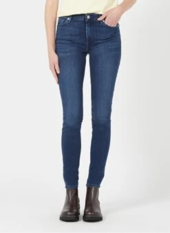 7 For All Mankind HW SKINNY - Blue High-rise Skinny Jeans