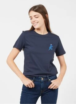 PAUL SMITH Blue Round-neck Organic Cotton T-shirt