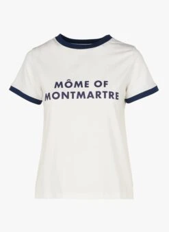 LE BABYLONE - Beige Round-neck Cotton T-shirt With Screen Print