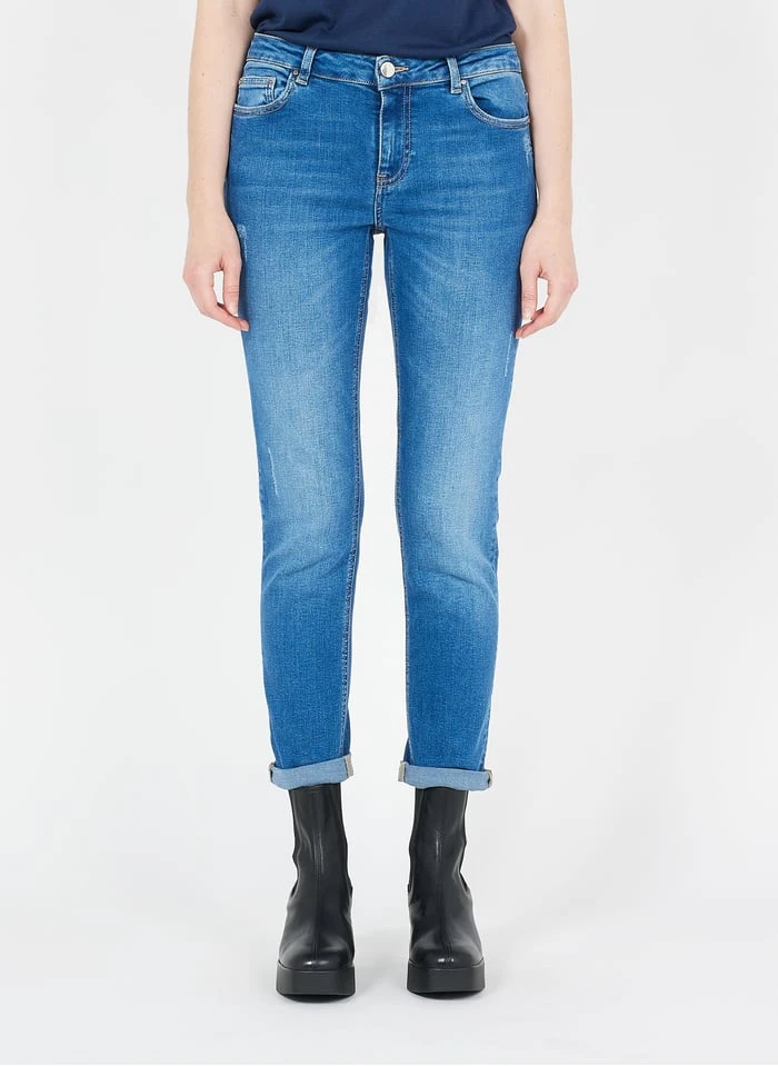 MAISON 123 PACHA - Faded Jeans Cotton-blend Straight-leg Jeans