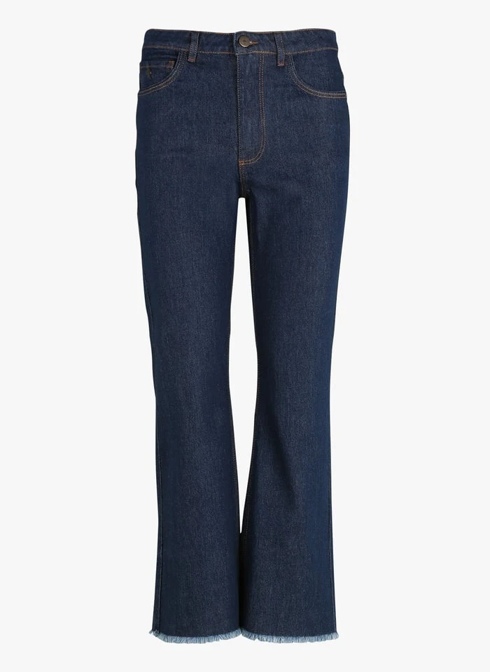 ONE STEP Blue Cotton-blend Straight-leg Jeans - Image 4