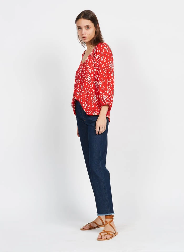 ONE STEP Blue Cotton-blend Straight-leg Jeans - Image 5