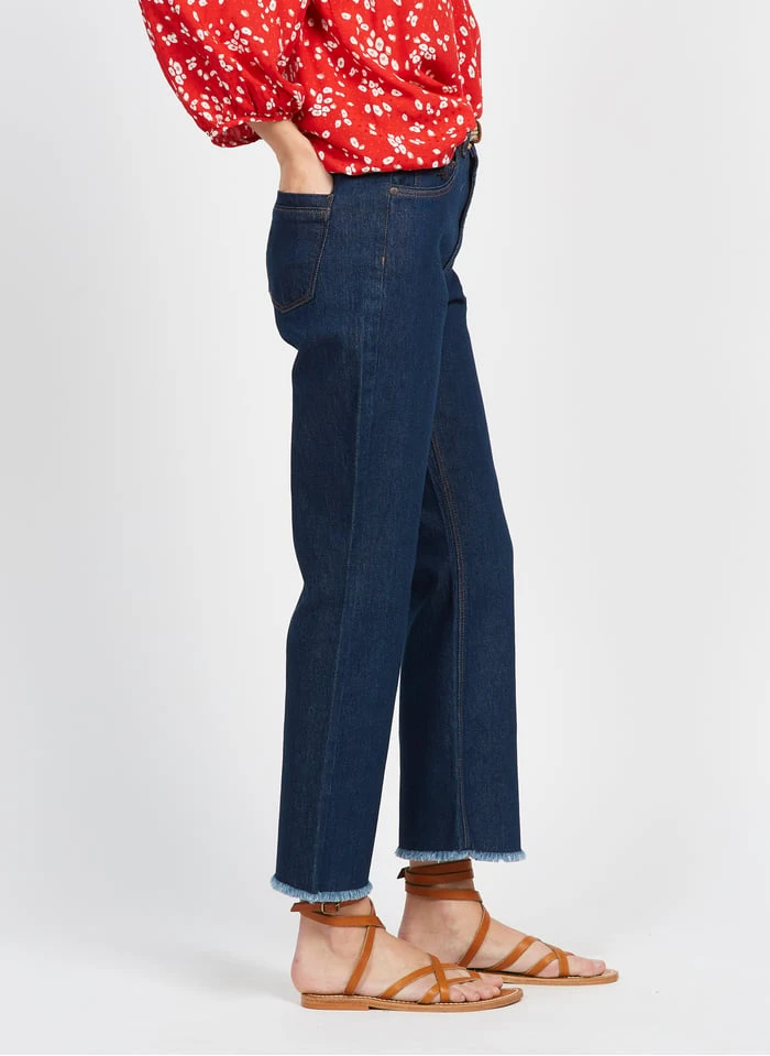ONE STEP Blue Cotton-blend Straight-leg Jeans - Image 3