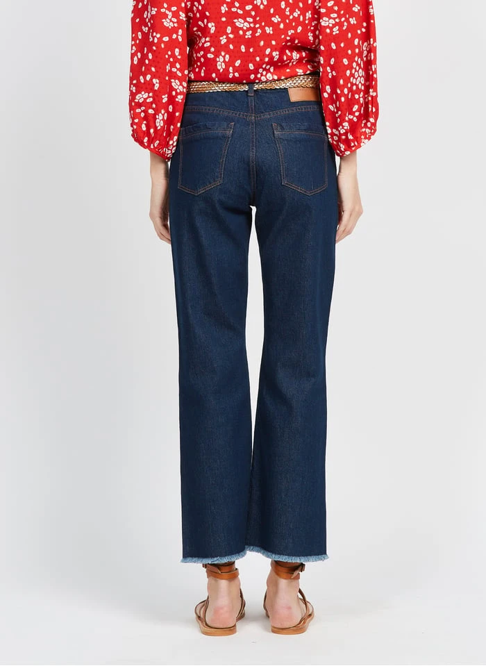 ONE STEP Blue Cotton-blend Straight-leg Jeans - Image 2