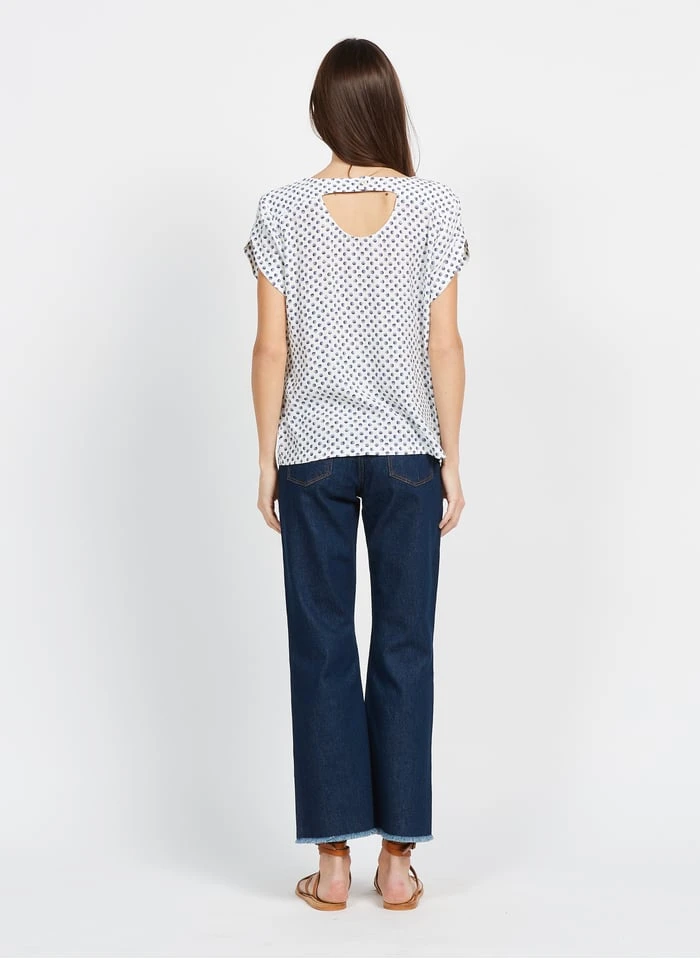 ONE STEP Blue Cotton-blend Straight-leg Jeans - Image 8