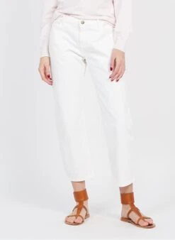 NEW NIL'S - White Straight-leg Cotton-blend Jeans