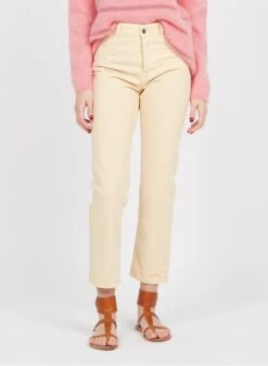 GLORIA - Yellow Slim-fit Cotton Jeans