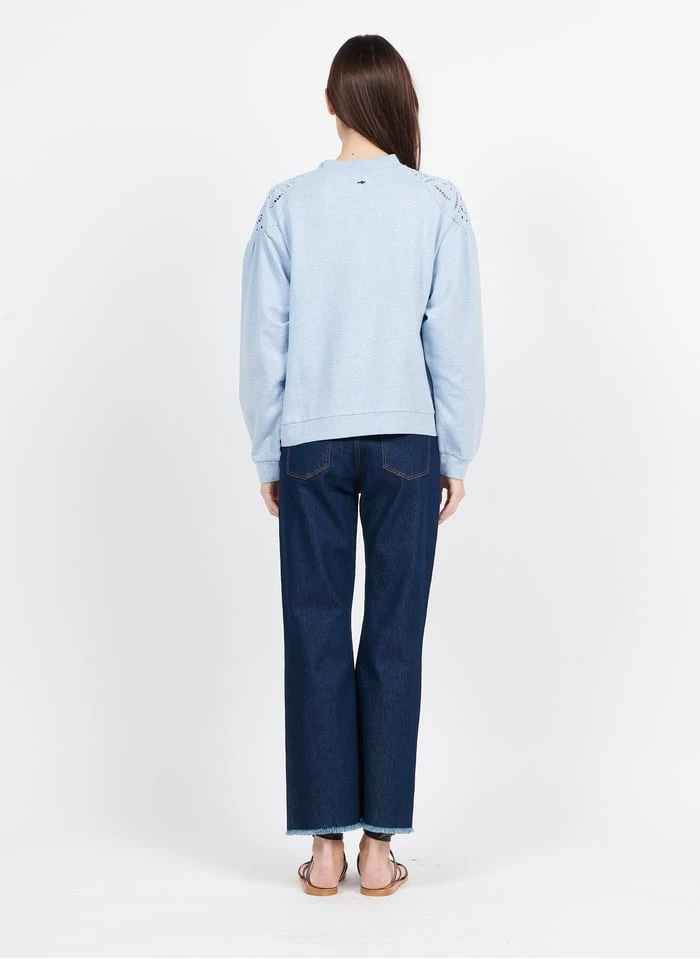 ONE STEP Blue Cotton-blend Straight-leg Jeans - Image 10
