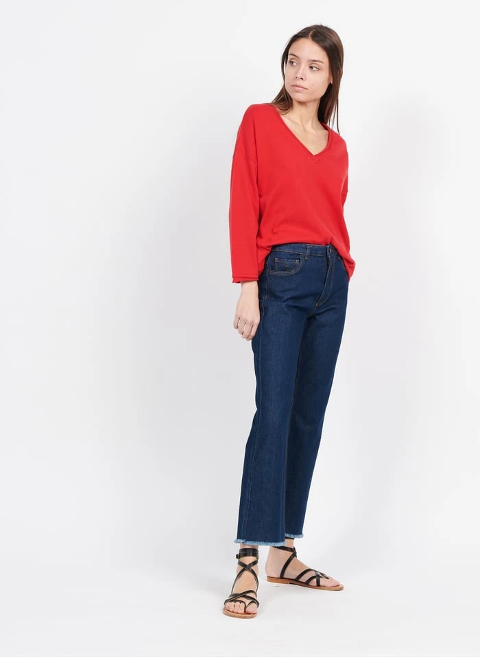 ONE STEP Blue Cotton-blend Straight-leg Jeans - Image 11