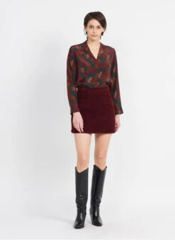 Purple Short Denim Skirt