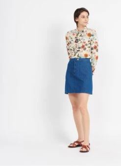 Blue Short Denim Skirt