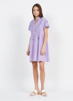 Suncoo CHADIA - Purple Short Cotton Dress