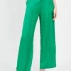 Suncoo JOHN - Green Flowing Wide-leg Pants