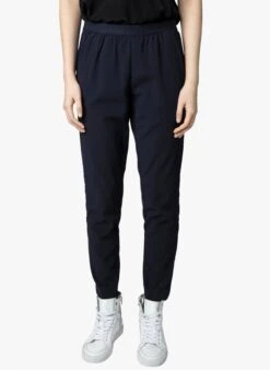 Zadig & Voltaire PAULA - Blue Pleated Pants With Colored Stripes