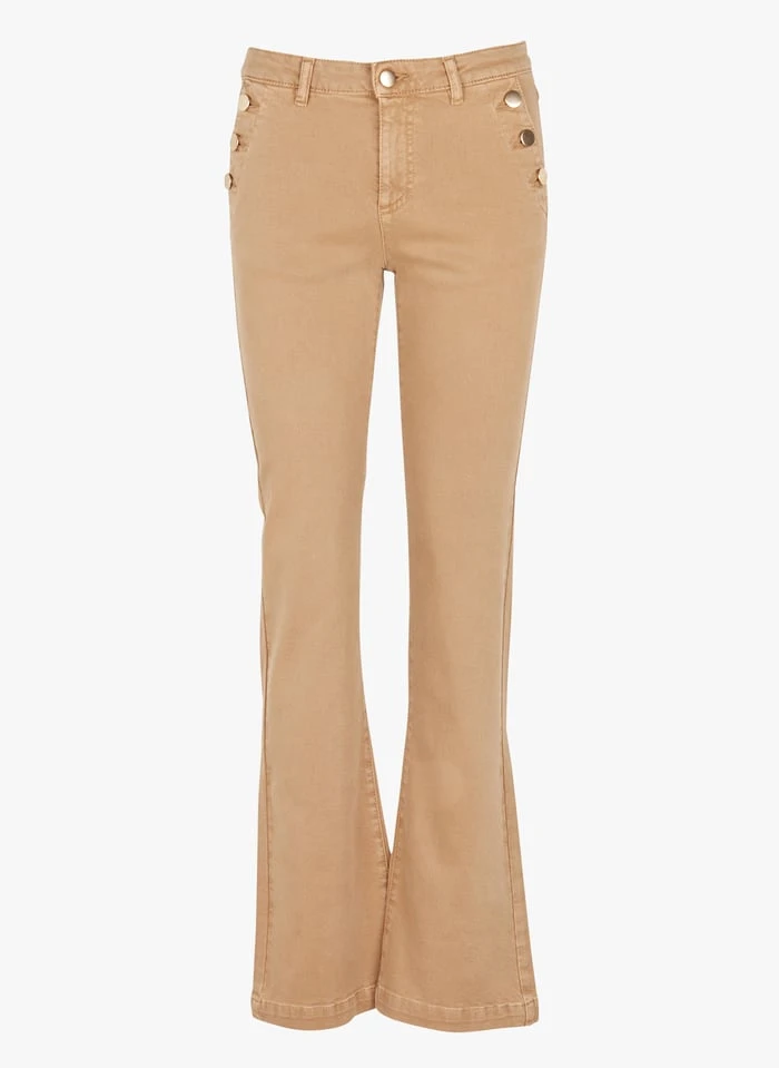 MAISON 123 NINON - Brown High-rise Bootcut Jeans - Image 4