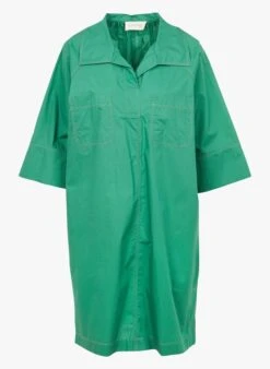 SHIRA - Green Short Loose-fit Dress