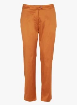 SANS SE LASSER - Orange Straight-leg Cotton-blend Pants