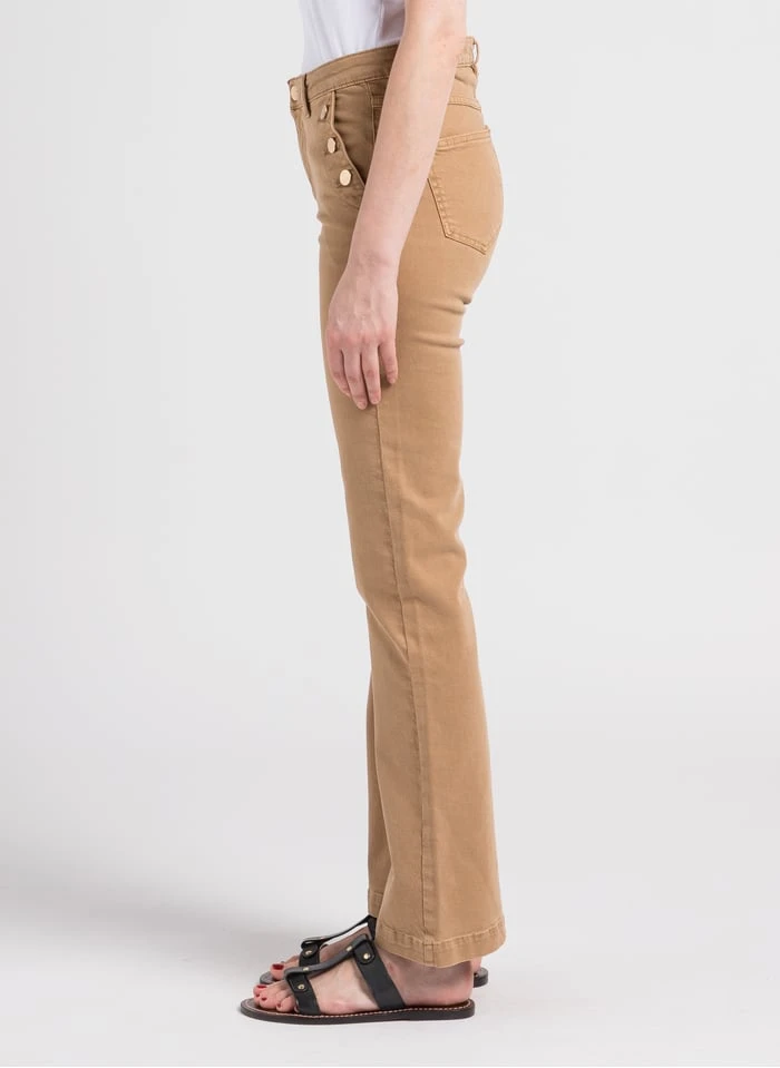 MAISON 123 NINON - Brown High-rise Bootcut Jeans - Image 3