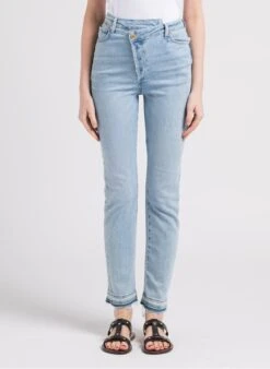 Reiko BONNIE - Faded Jeans Straight Faded Cotton-blend Jeans