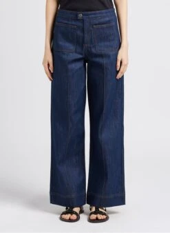 Soeur HARRY - Raw Denim Wide-leg Cotton-blend Jeans