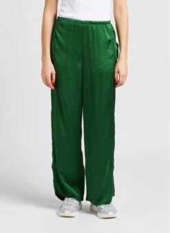 American Vintage SHANING - Green Straight-leg Viscose Pants
