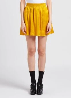American Vintage SHANING - Yellow Short A-line Skirt