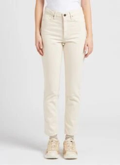 American Vintage SPYWOOD - Beige Slim-fit Organic Cotton Pants