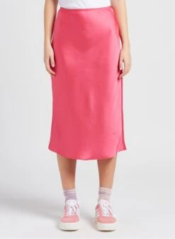 Samsoe Samsoe Agneta - Pink Flowing Flared Skirt