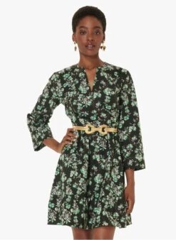 Tara Jarmon REBA - Grey Short Printed Cotton Dress