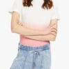 ESPRIT Pink Cotton T-shirt With Ombré Pattern
