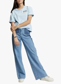NANA - Faded Jeans High-rise Wide-leg Jeans