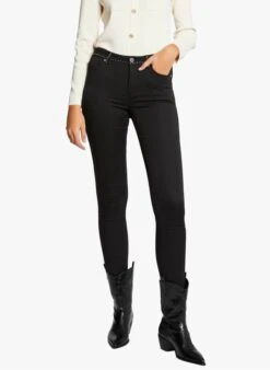 MORGAN PLEA - Black Slim-fit Studded Cotton-blend Jeans