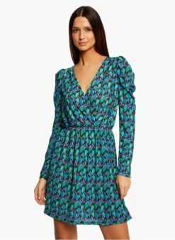 MORGAN REKO - Multicolored Flowing Floral Print A-line Dress