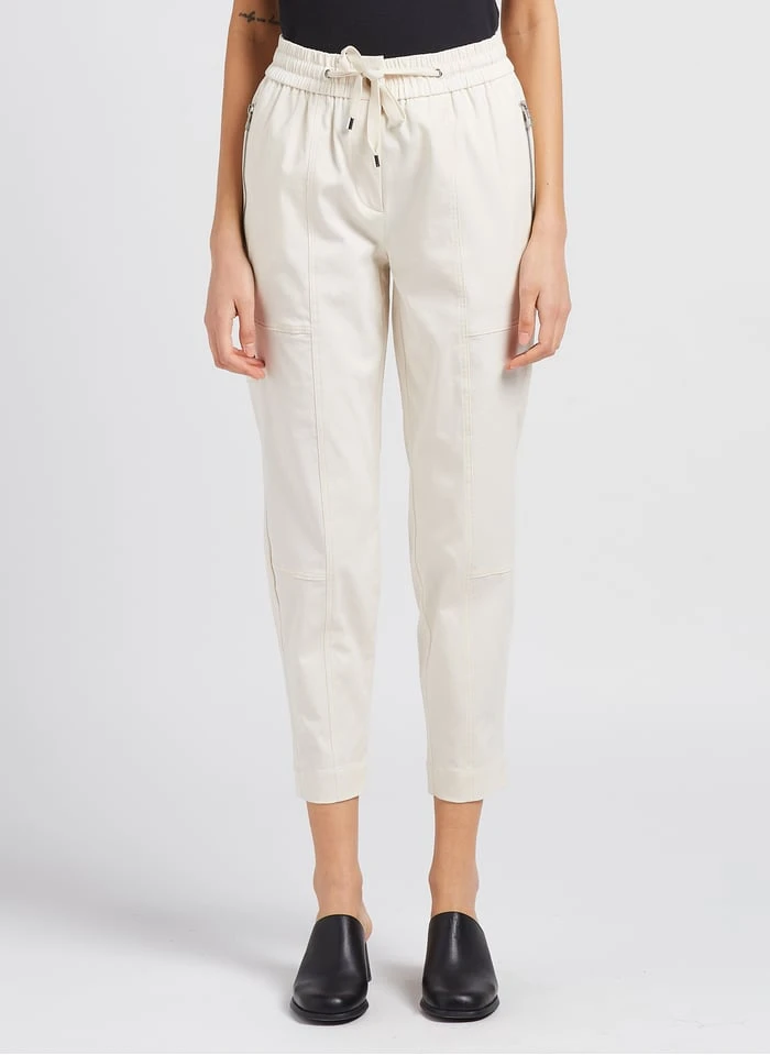 Marc O'Polo White Cotton-blend Carrot Pants