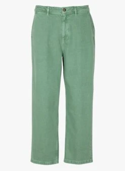 INDI - Green Wide-leg Cotton-blend Jeans