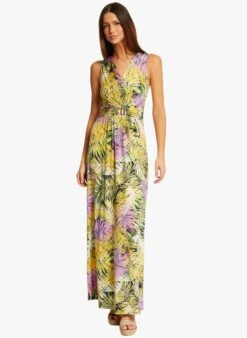 MORGAN RLILA - Multicolored Long Sleeveless Printed Dress