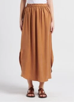 Louise Misha MAYA - Brown Long High-waisted Skirt
