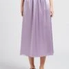 Max Mara Leisure FREDA - Purple Satin-look Midi Skirt