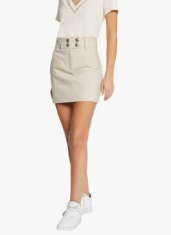 MORGAN JTAKA - Beige Short Straight Skirt