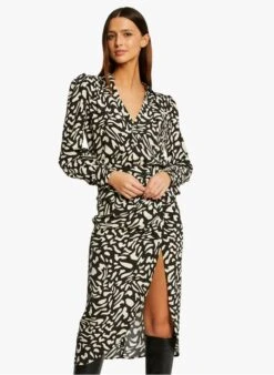 MORGAN JSUD - Multicolored Printed Midi Skirt With Slit