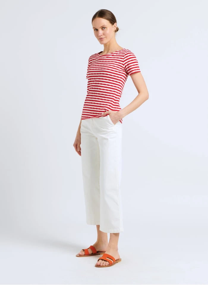 EVA - Pink Striped Round-neck T-shirt - Image 4