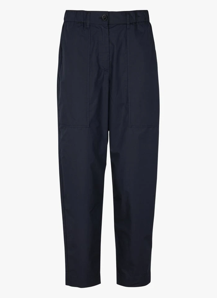 Marc O'Polo Blue Wide-leg Cotton-blend Pants - Image 3