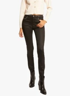 MORGAN PALY - Black Slim-fit Cotton-blend Pants