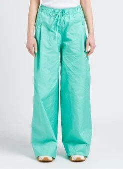 ESSENTIEL ANTWERP DAZED - Blue Wide-leg Jacquard Pants