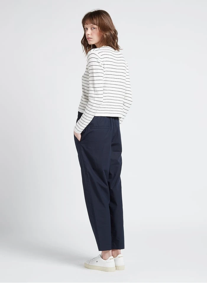 Marc O'Polo Blue Wide-leg Cotton-blend Pants - Image 5