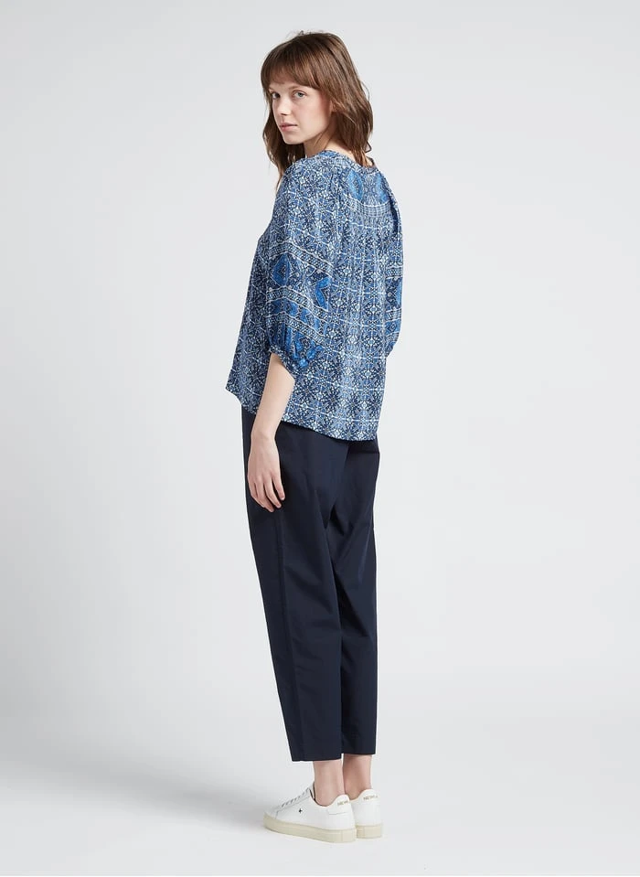 Marc O'Polo Blue Wide-leg Cotton-blend Pants - Image 11