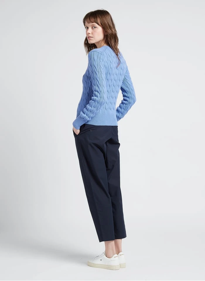 Marc O'Polo Blue Wide-leg Cotton-blend Pants - Image 15