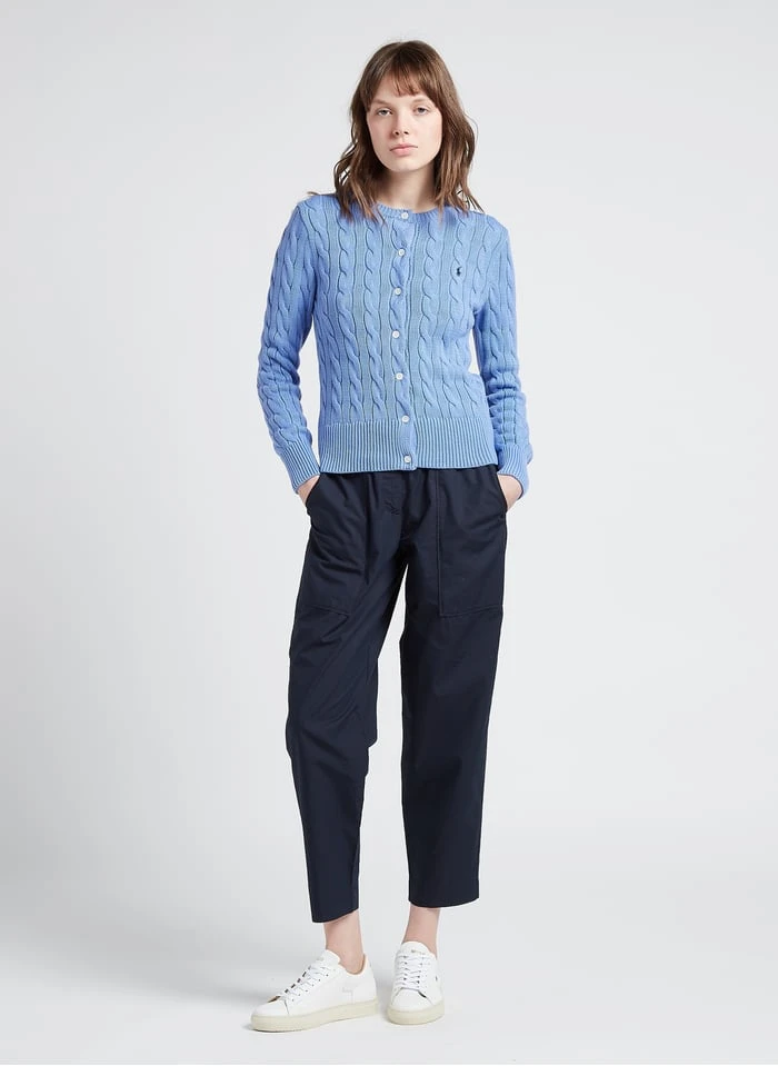 Marc O'Polo Blue Wide-leg Cotton-blend Pants - Image 14