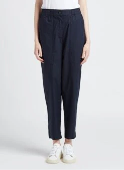 Marc O'Polo Blue Wide-leg Cotton-blend Pants