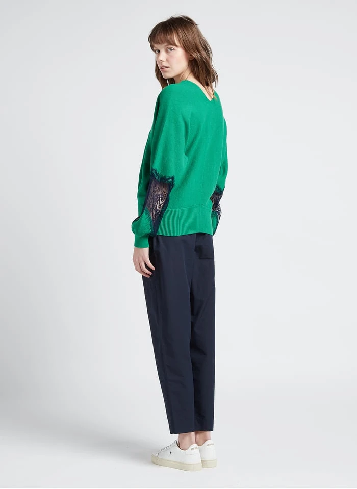 Marc O'Polo Blue Wide-leg Cotton-blend Pants - Image 9